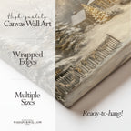 Enchanting Winter Cottage Canvas Wall Art - Snowy Christmas Landscape, Farmhouse Holiday Decor