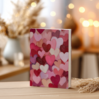 Romantisches Notizbuch mit Herz-Collage (Hardcover) | Notizbuch mit Liebesmuster | Valentinstagsgeschenk (8 x 5,75 Zoll)