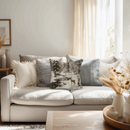 Winterliches Hirsch-Schneewald-Dekokissen - Woodland Creek Hüttenkissen