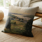 Dekokissen mit Küsten- und Landhausmotiv – Kissenbezug „Sheep Harbor Village“