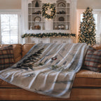 Christmas Church Throw Blanket - Snowy Winter Wonderland Gift