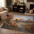 Autumn Pumpkin Throw Blanket - Cozy Barn Fall Harvest Gift