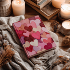Romantisches Notizbuch mit Herz-Collage (Hardcover) | Notizbuch mit Liebesmuster | Valentinstagsgeschenk (8 x 5,75 Zoll)
