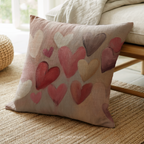 Coussin décoratif Cœur Rose | Amour Abstrait | Coussin Cadeau Décoration Saint-Valentin