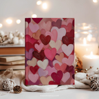 Romantisches Notizbuch mit Herz-Collage (Hardcover) | Notizbuch mit Liebesmuster | Valentinstagsgeschenk (8 x 5,75 Zoll)