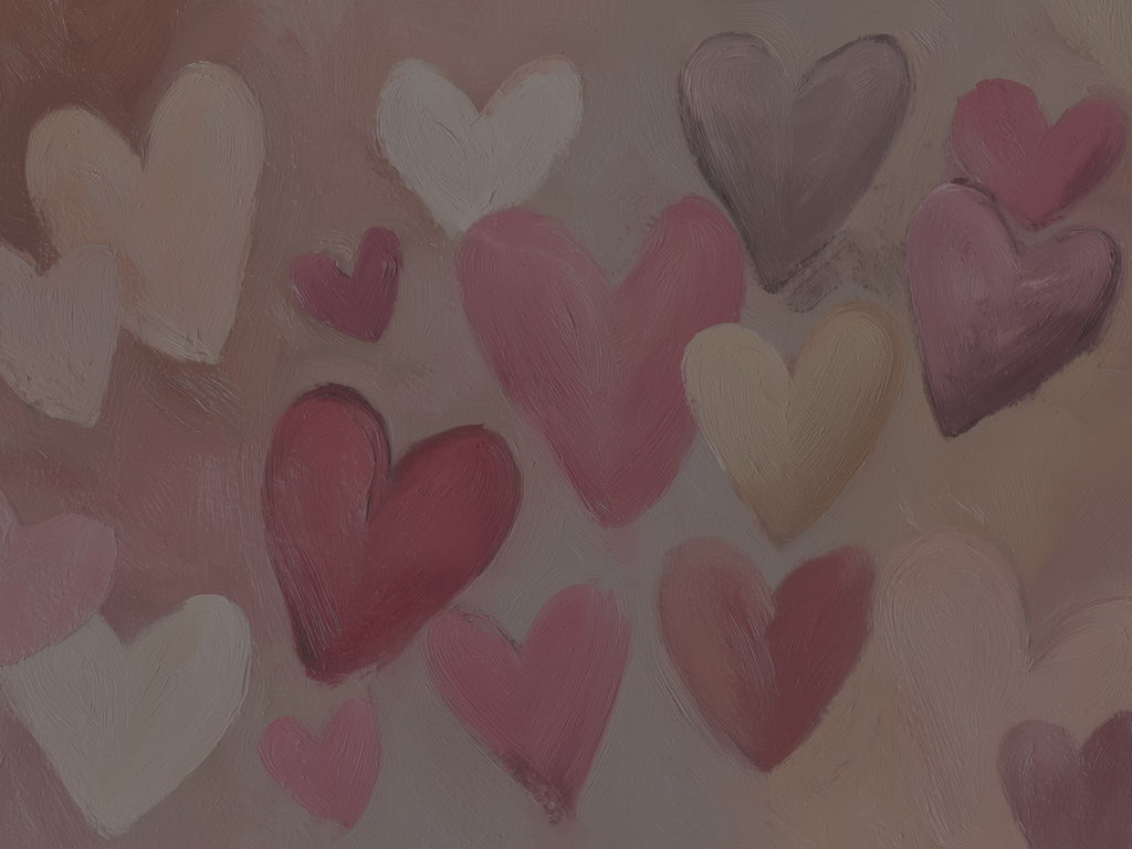 Painted Heart Throw Blanket | Romantic Pastel Abstract Art | Valentine's Day Home Decor