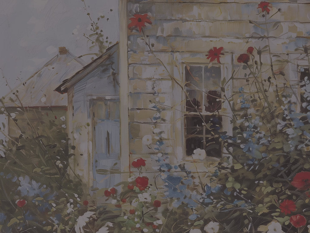 Patriotic Cottage Garden Throw Blanket - American Wildflower Farmhouse Gift