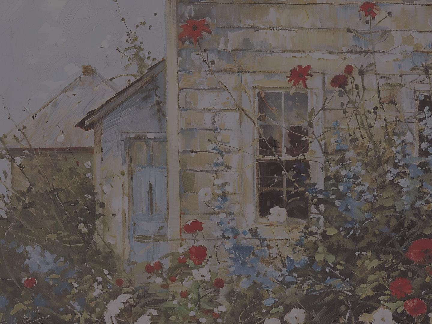 Patriotic Cottage Garden Throw Blanket - American Wildflower Farmhouse Gift