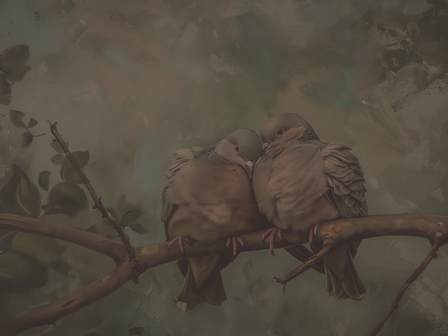 Mourning Doves Throw Blanket - Romantic Bird Art Nature Wildlife Gift