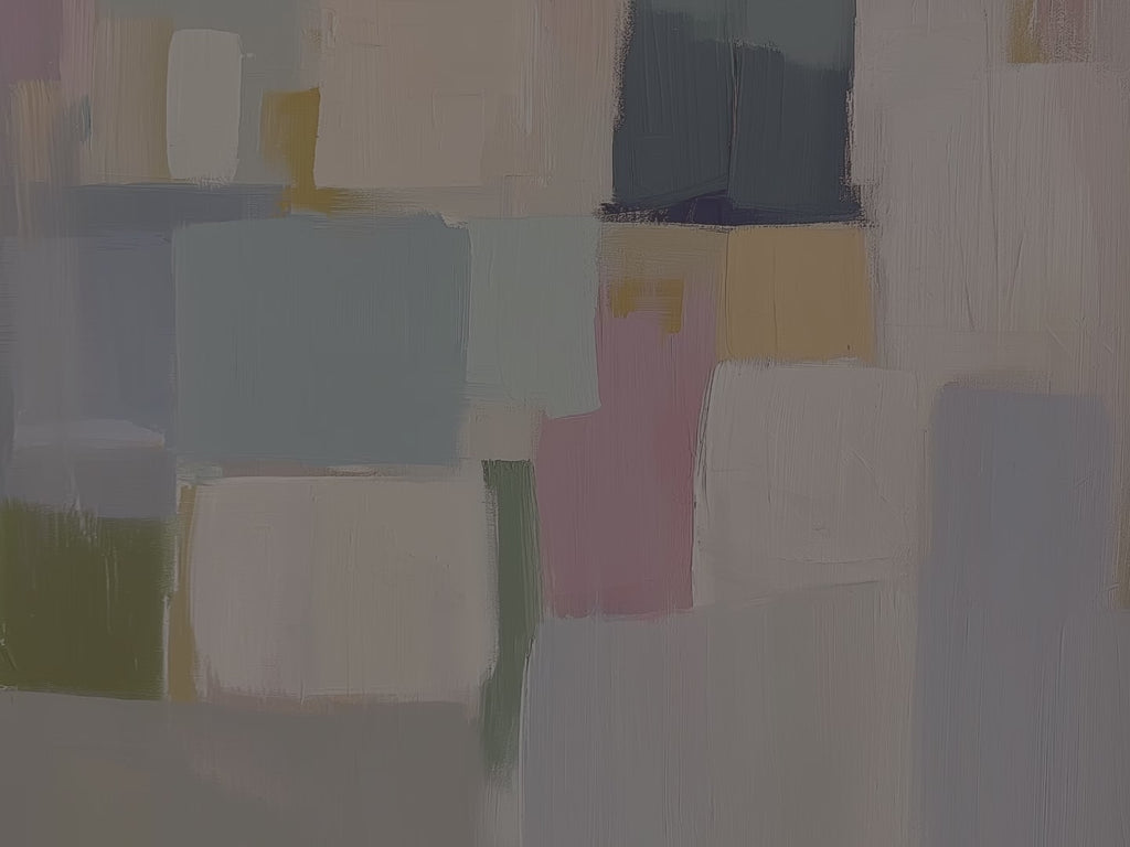 Notizbuch mit abstrakten geometrischen Blöcken (Hardcover) – Modernes Farb- und Musterdesign – Geschenkidee