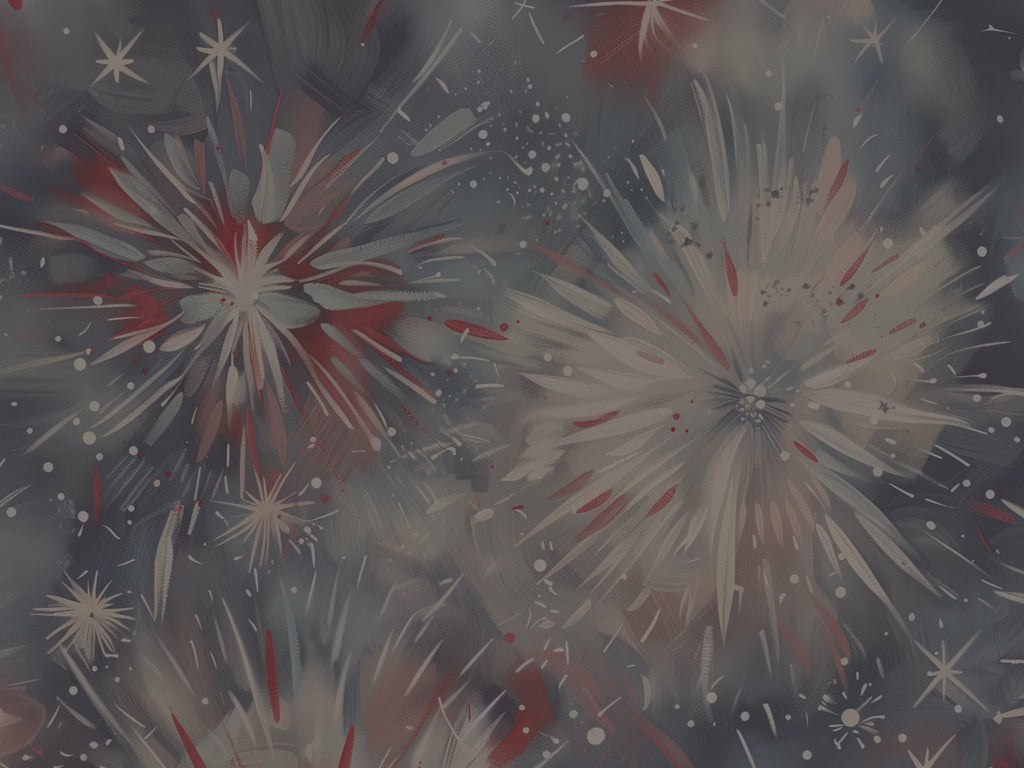 Abstract Fireworks Throw Blanket - Patriotic Red White Blue Gift