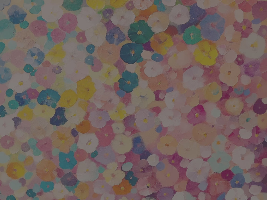 Colorful Floral Confetti Canvas Wall Art - Abstract Pastel Bloom Vibrant Modern Botanical