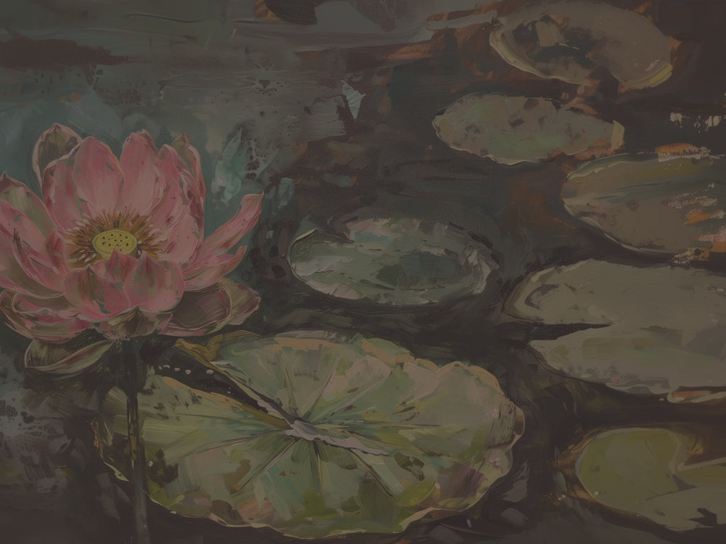 Pink Lotus Hardcover-Notizbuch – Floraler Wassergarten, botanisches Notizbuch als Geschenk