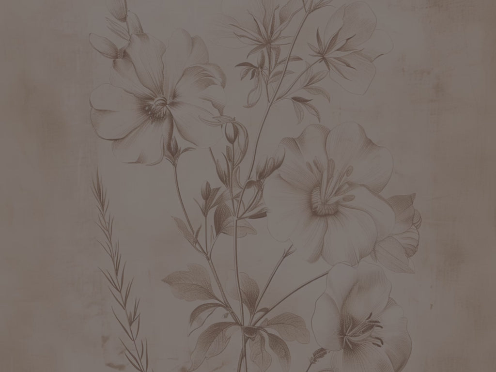 Vintage Wildblumen-Notizbuch mit Hardcover – Skizzenbuch mit floralem Muster, minimalistischem, neutralem Naturmotiv, botanisches Geschenk