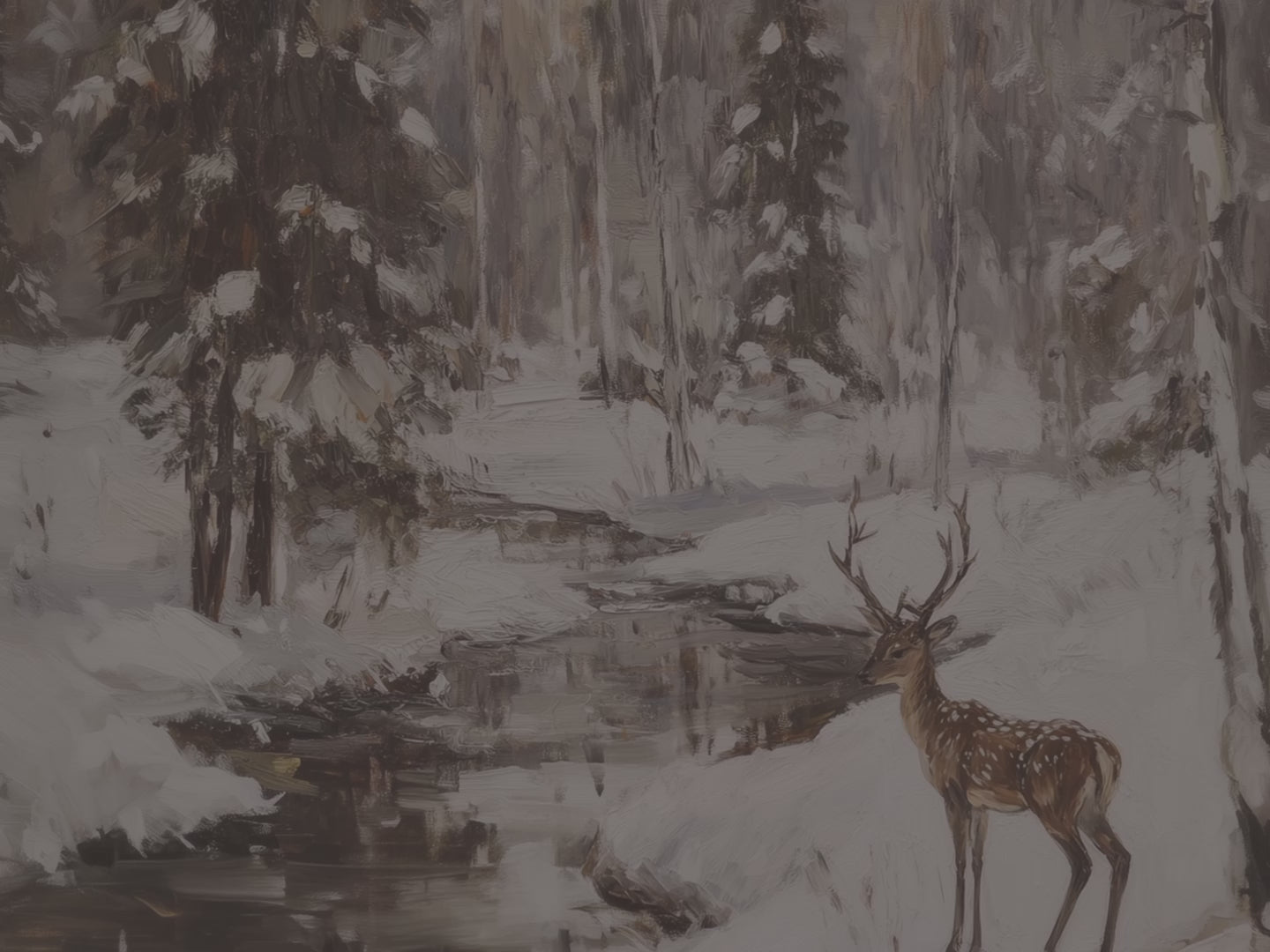 Winterwald-Hirsch-Notizbuch (gebunden) – Natur, Wald, Holiday Creek, rustikales Waldmotiv