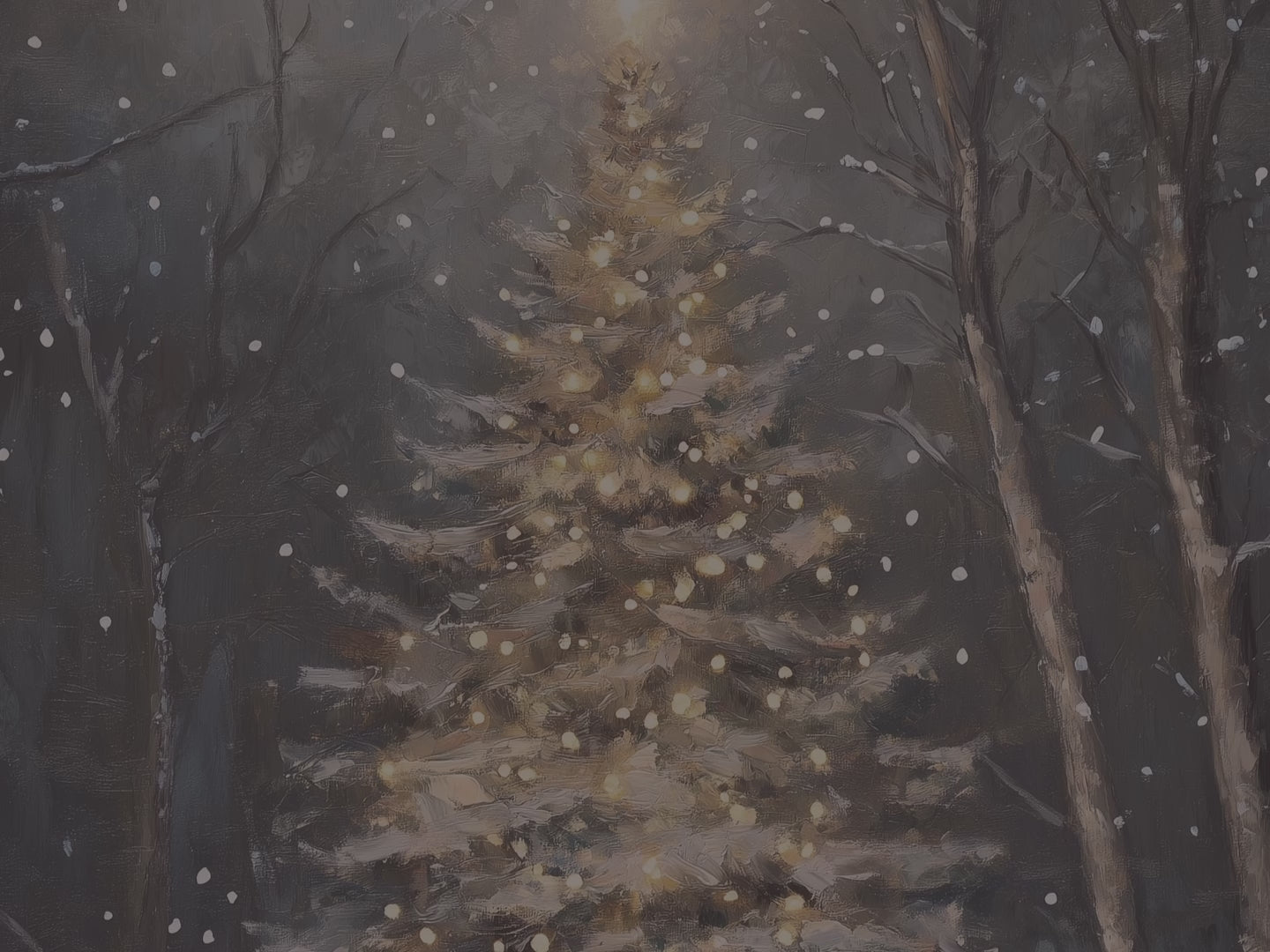 Magischer Weihnachtsbaum im Wald – Hardcover-Notizbuch mit leuchtendem Weihnachtsbaum, winterlichem Waldmotiv