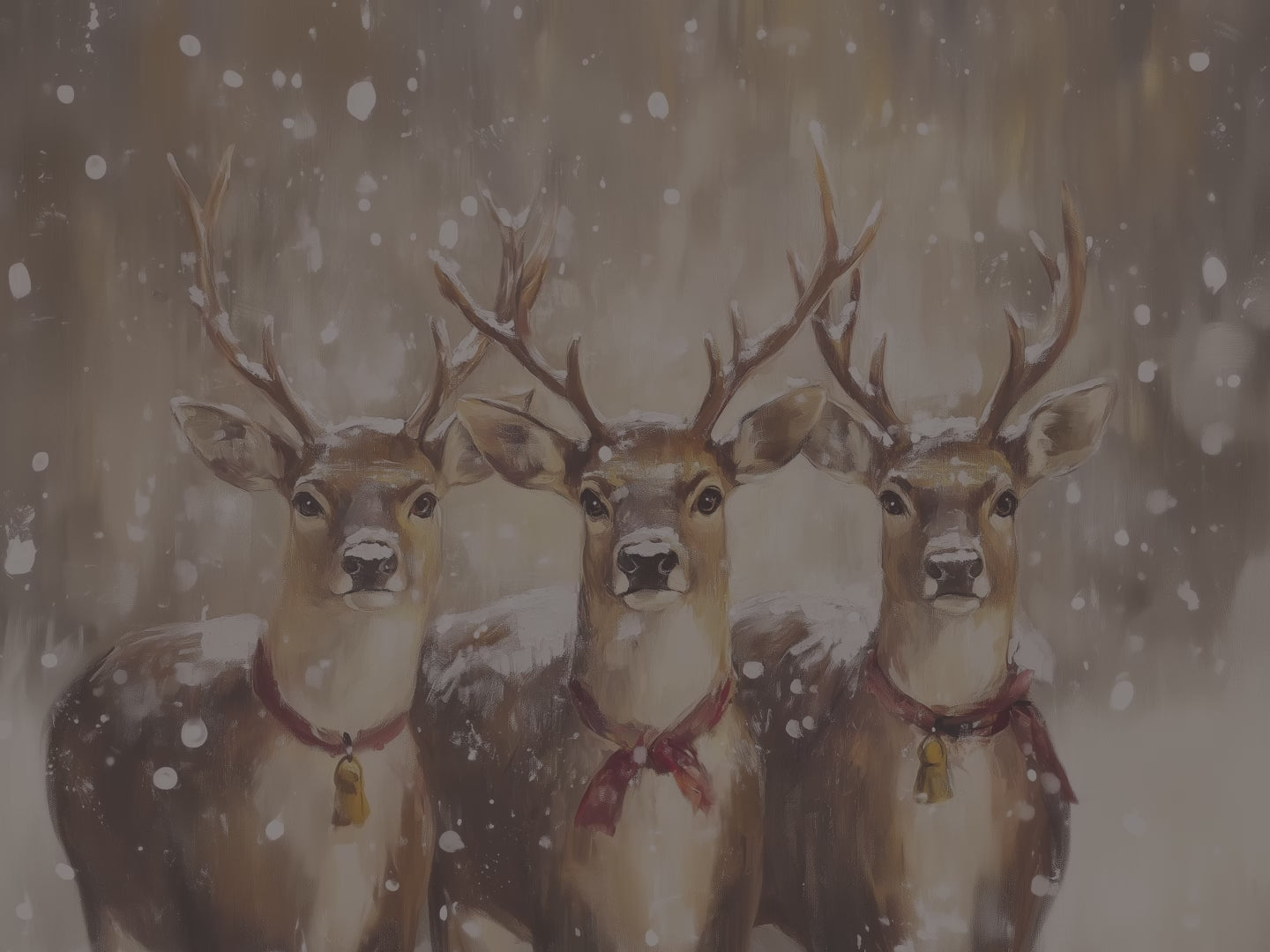 Weihnachtskissen mit Rentiermotiv – Rustikales Rentierkissen für die Winterhütte