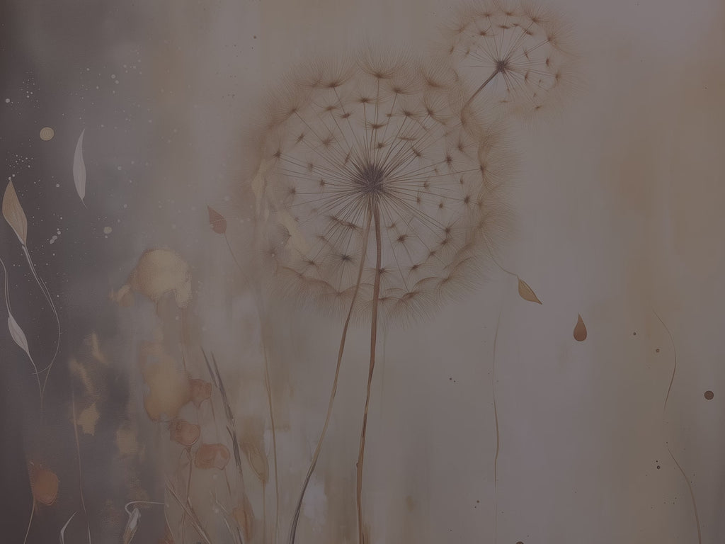 Neutrales Löwenzahn-Dekokissen – Stimmungsvolles florales Naturkissen