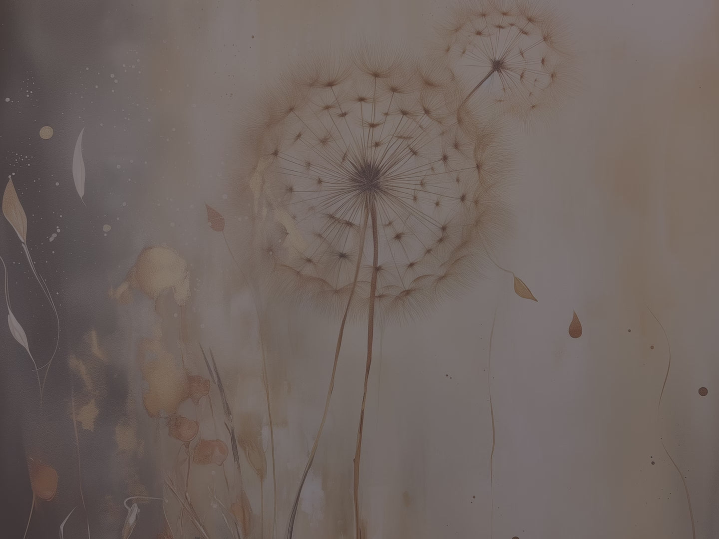 Neutrales Löwenzahn-Dekokissen – Stimmungsvolles florales Naturkissen