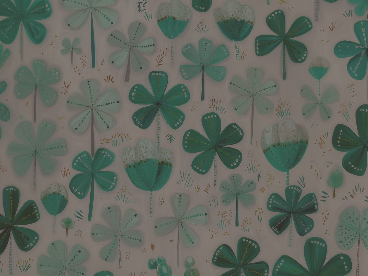 Teal Shamrock Dual Layer Phone Case | Samsung Compatible | Lucky Four Leaf Clover Cover