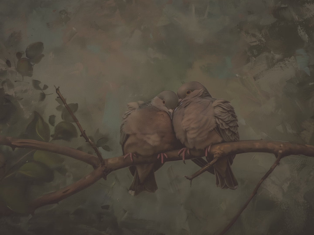 Romantic Dove Throw Pillow and Case - Nature Love Birds Decorative Cushion Wildlife Art Gift