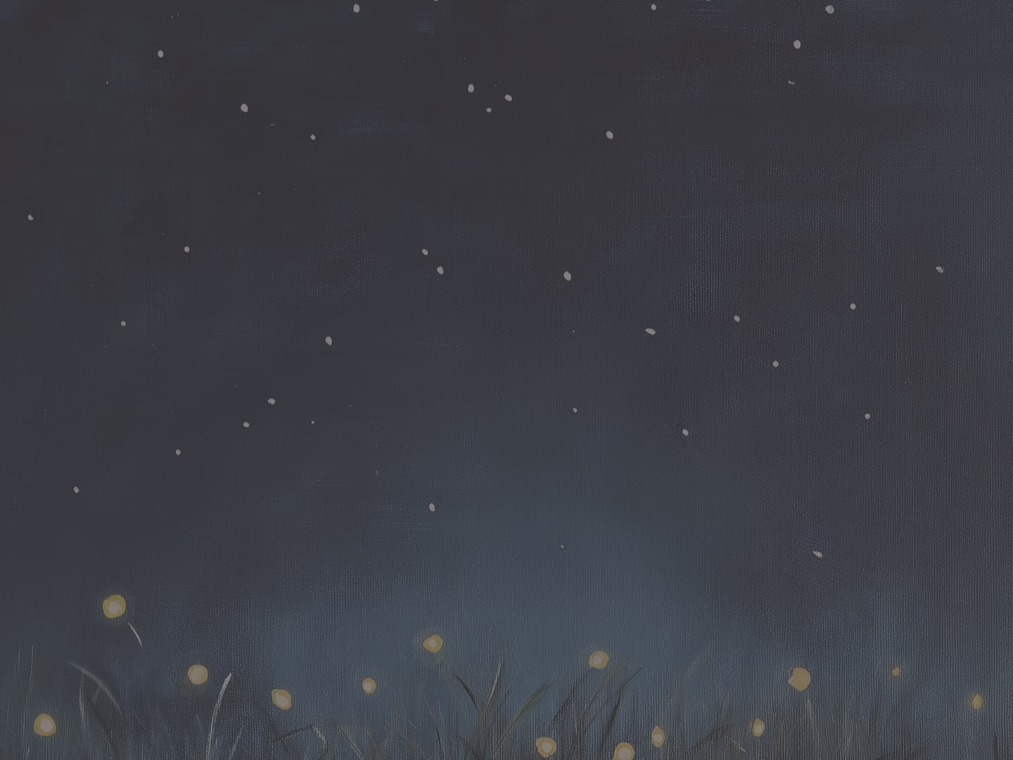 Glühwürmchen-Leinwandbild – Leuchtende Käfer, Sternennacht, dunkelblauer, funkelnder Himmel, magisch