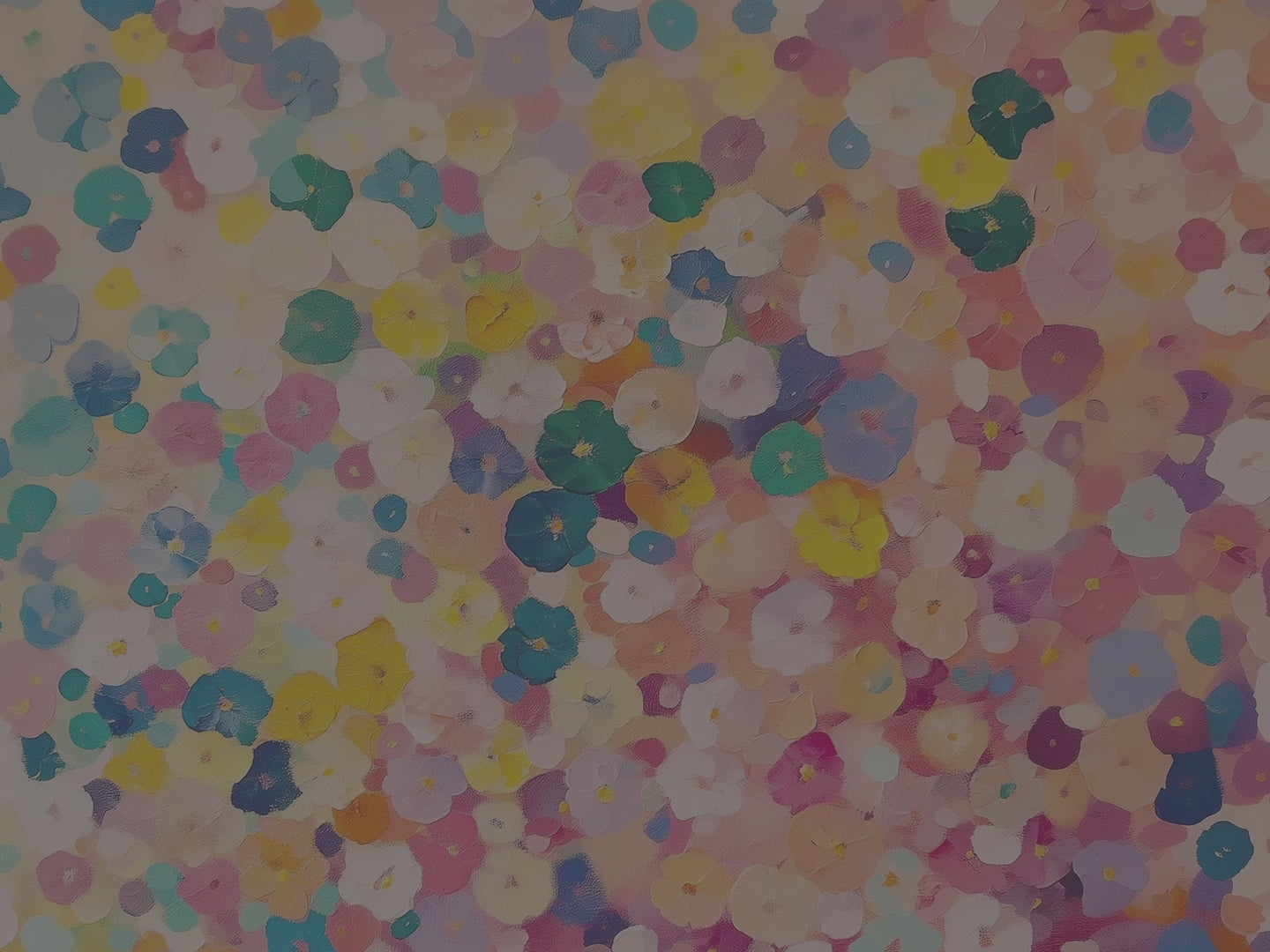 Colorful Floral Abstract Throw Blanket - Pastel Spring Flowers Gift