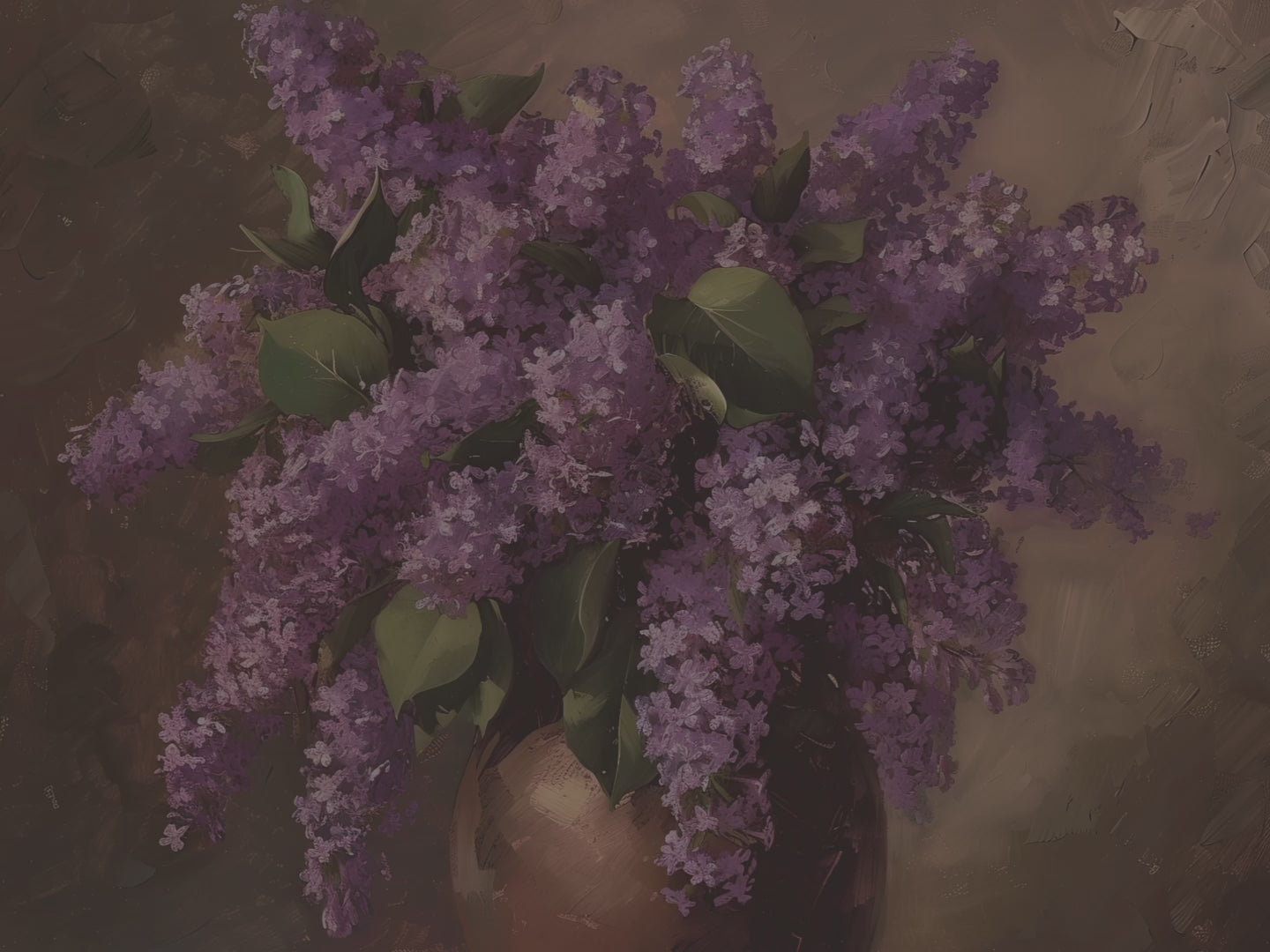 Coussin décoratif Bouquet de lilas violet | Coussin décoratif Nature morte florale en vase