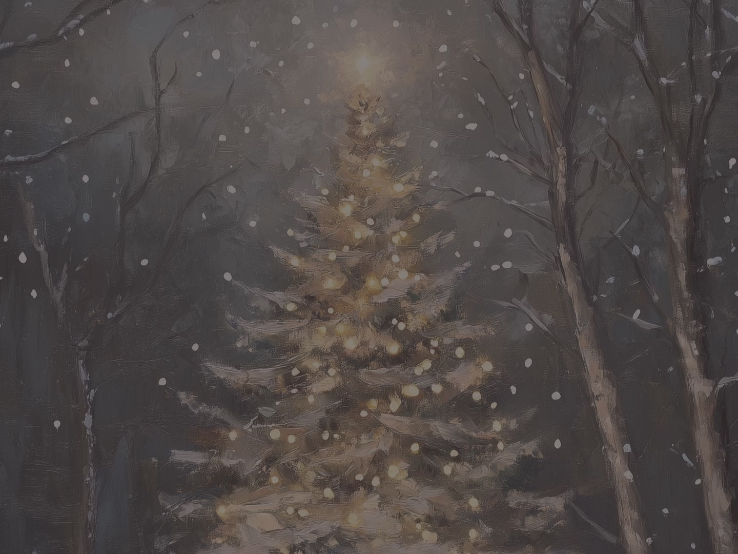 Magical Christmas Tree Throw Pillow | Winter Snowy Forest Scene | Festive Holiday Decor Cushion