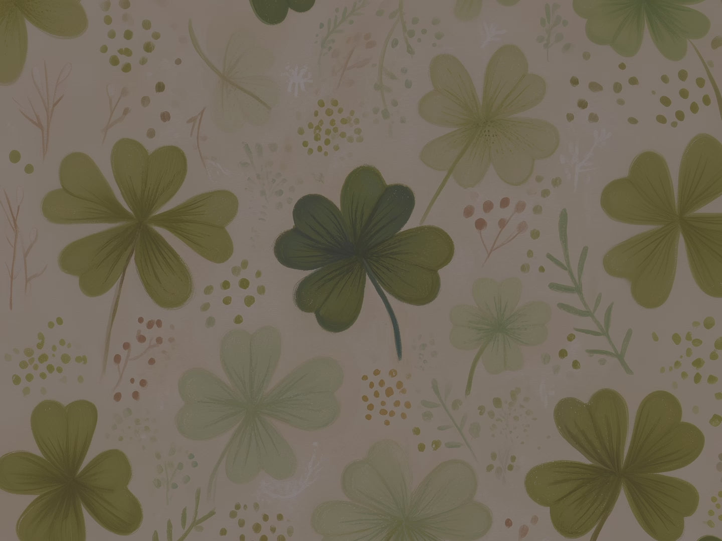 St Patrick Shamrock Hardcover Journal, Floral Clover Premium Notebook, Green Botanical Design, 8x5.75 Lined Pages Gift