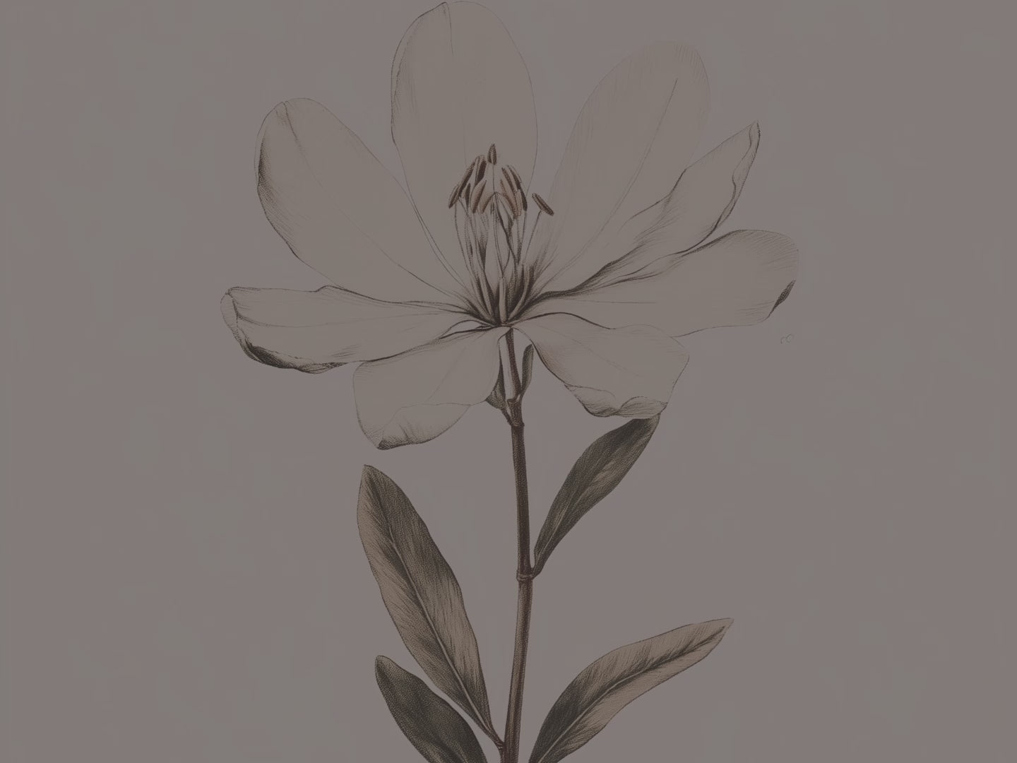 Elegantes Magnolien-Notizbuch mit Hardcover – Weiße Blütenblüte, schlichte, minimalistische Skizze, botanisches Geschenk