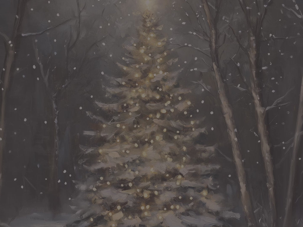 Winter Forest Christmas Throw Blanket - Festive Tree Snowfall Gift