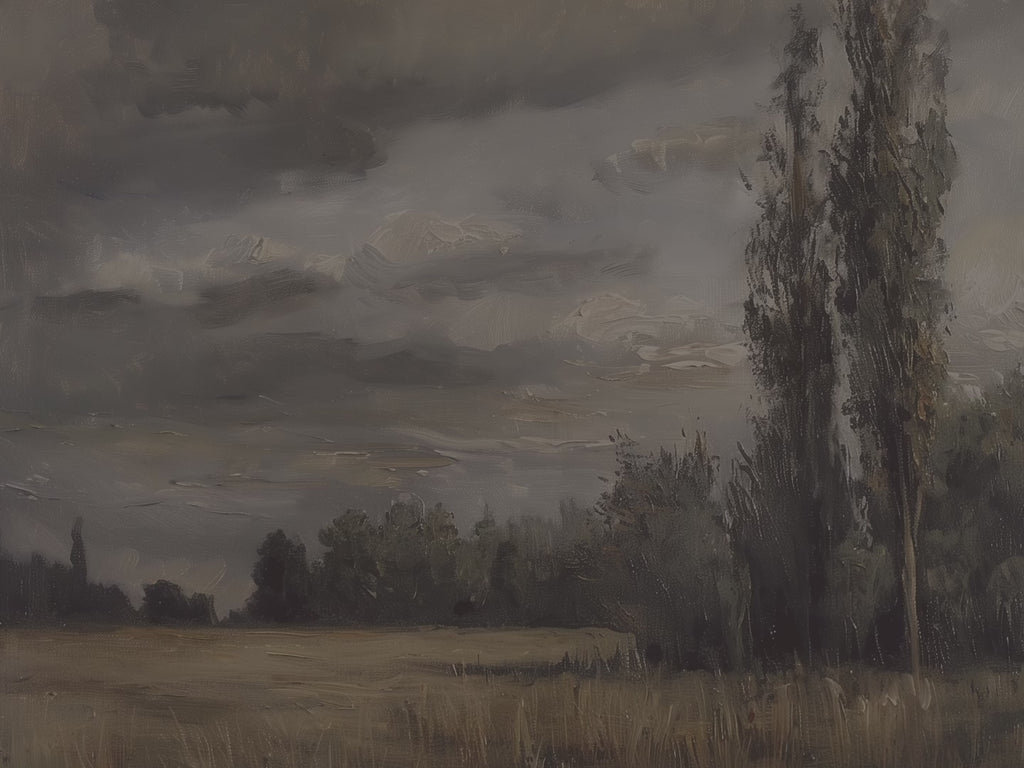 Moody Prairie Hardcover Journal - Stormy Countryside, Beautiful Landscape Notebook Gift